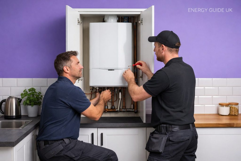 Boiler installation in a UK home