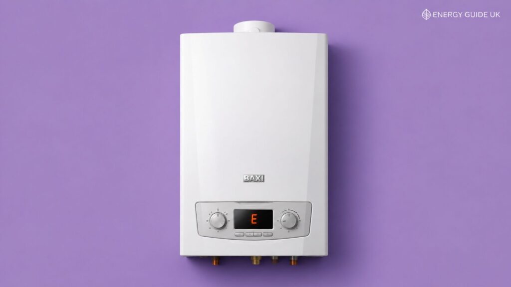 Baxi boiler display showing boiler ignition lockout error