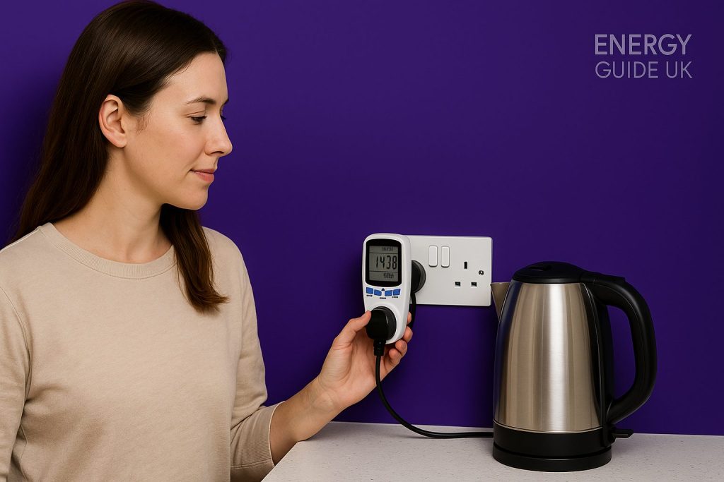 Homeowner using one of the best plug-in energy monitors